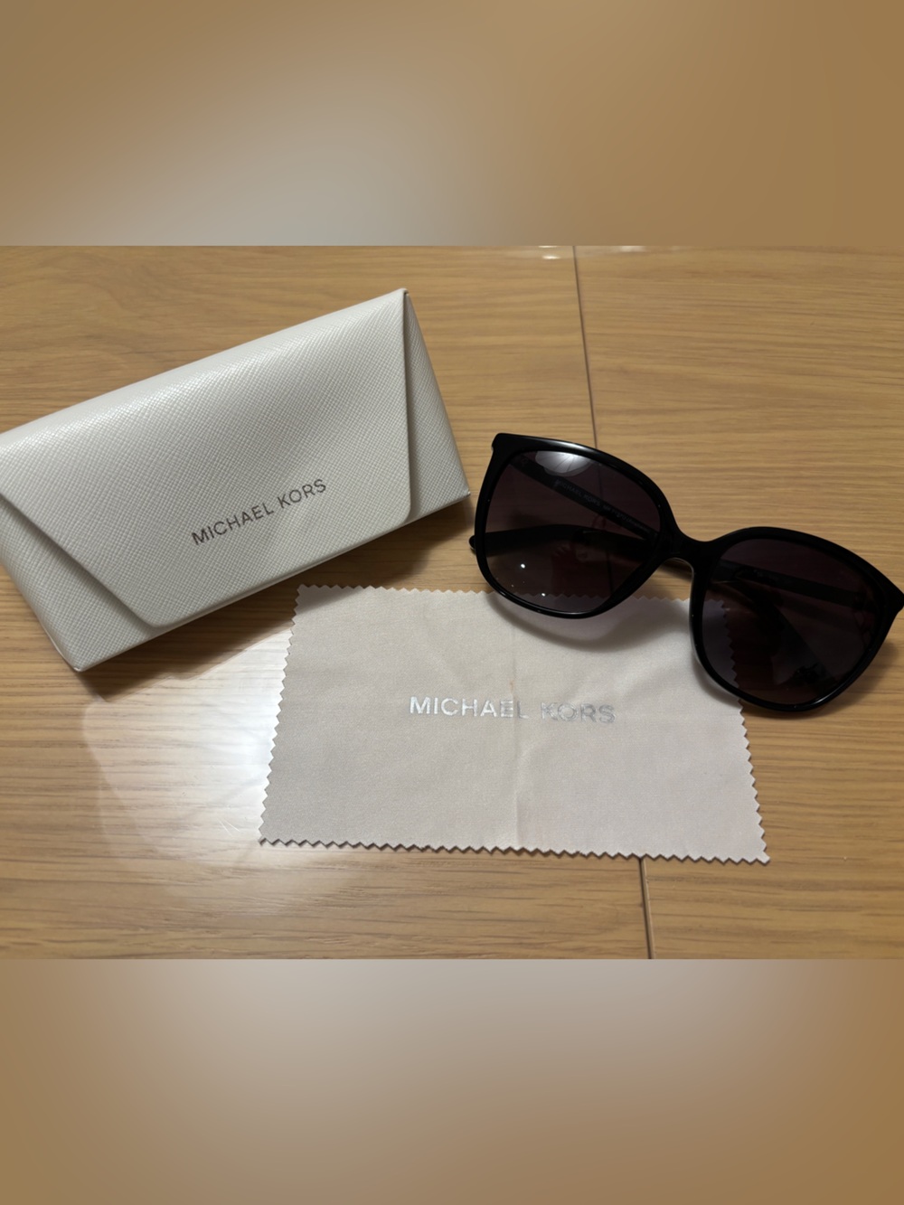 Michael Kors Women's Black Cat-Eye Sunglasses with Dark Lenses